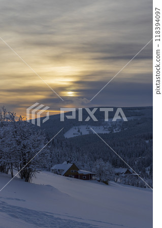 Landscape with Mala Upa, National park Krkonose, Eastern Bohemia, Czech Republic 118394097