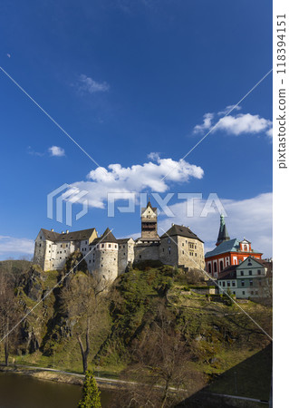 Loket castle and old town, Western Bohemia, Czech Republic 118394151