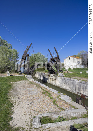 Vincent van Gogh bridge (Pont Van-Gogh, Langlois Bridge) near Arles, Provence, France 118394468