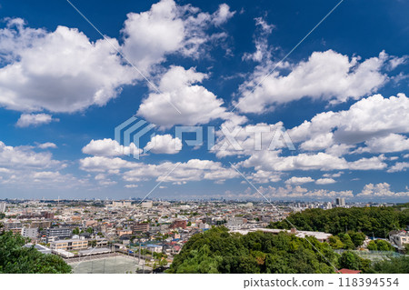 [東京]夏日天空中的都市風景 118394554