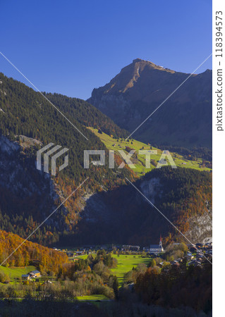 Typical landscape near Damuls, Bregenzer Wald, Bregenz district, Vorarlberg, Austria 118394573