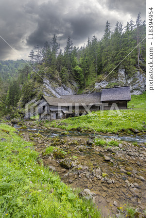 Oblazy water mills near Kvacany, Kvacianska valley, Slovakia Oblazy water mills near Kvacany, Kvacianska valley, Slovakia 118394954