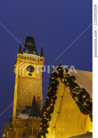 Old Town Square at Christmas time, Prague, Czech Republic 118395004