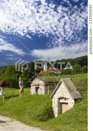 Wine cellar (Tufove pivnice), Velka Trna, Kosice country, Zemplin region, Slovakia Wine cellar (Tufove pivnice), Velka Trna, Kosice country, Zemplin region, Slovakia 118395045