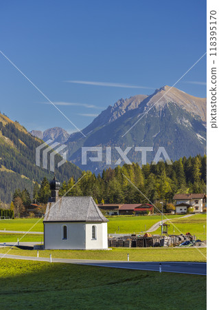 Antoniuskapelle near Bach and Dorf, Reutte district, Tyrol, Austria Antoniuskapelle near Bach and Dorf, Reutte district, Tyrol, Austria 118395170