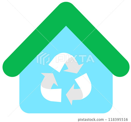 Cute ecology lifestyle and nature protection eco friendly house Cute ecology lifestyle and nature protection eco friendly house 118395516