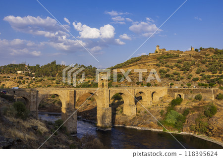 Alcantara bridge (Puente de Alcantara) Roman bridge,  Alcantara, Extremadura, Spain 118395624