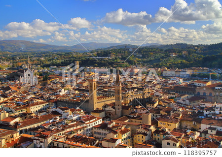View of the old town from Giotto's Bell Tower, a World Heritage Site in Florence, Tuscany, Italy, Southern Europe 118395757