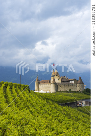Castle Chateau d'Aigle in canton Vaud, Switzerland Castle Chateau d'Aigle in canton Vaud, Switzerland 118395781
