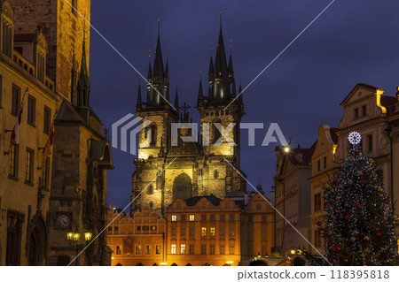 Old Town Square at Christmas time, Prague, Czech Republic Old Town Square at Christmas time, Prague, Czech Republic 118395818