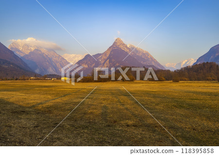 Winter landscape near village Bovec, Triglavski national park, Slovenia 118395858