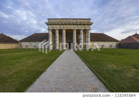 Royal salt work complex in Arc-et-Senans, UNESCO World Heritage Site, Franche Comte, France 118395864