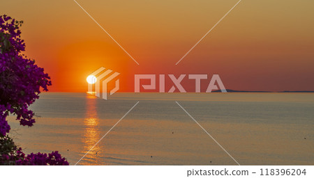 Summer sunset over the sea Summer sunset over the sea 118396204
