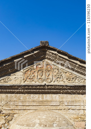 Temple of Clitumnus early medieval church, UNESCO World Heritage Site, Pissignano near Campello sul Clitunnoi, Umbria, Italy 118396230