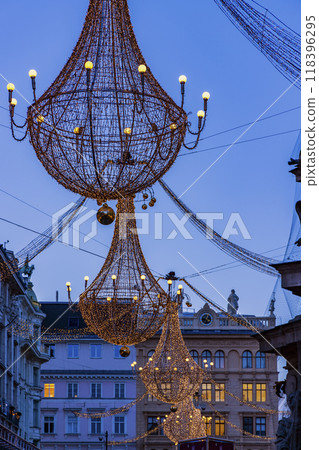 Vienna, the capital of Austria, decorated for Christmas 118396295