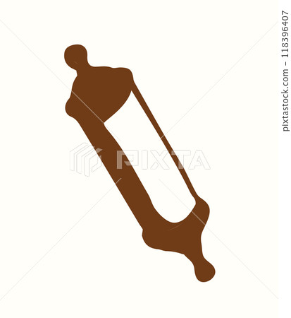 Vector drawing. Jewish box with torah. Mezuzah 118396407
