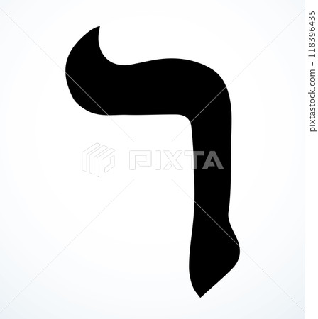 Vector drawing. Hebrew letter icon Vector drawing. Hebrew letter icon 118396435
