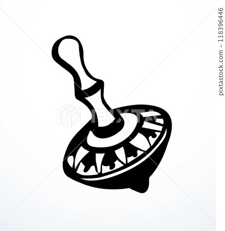 Vector drawing. Jewish holiday toy top 118396446