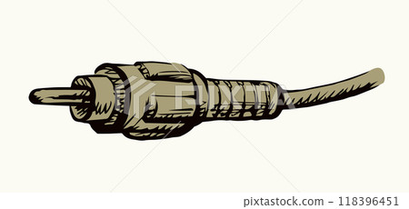 Vector drawing. Electrical cord icon 118396451