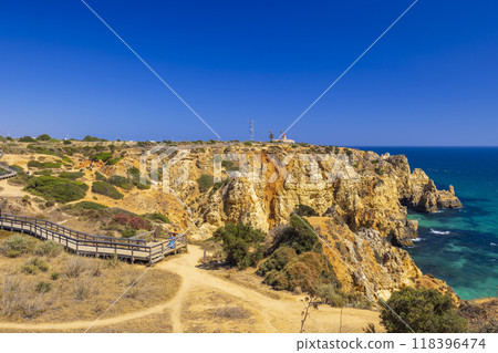 coast of Algarve near Lagos, Portugal coast of Algarve near Lagos, Portugal 118396474