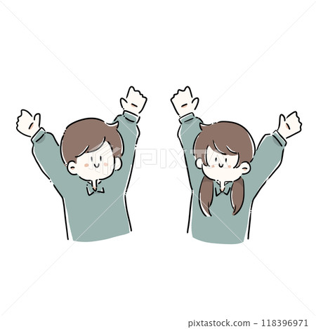 一個幸福的男人和女人的插圖 118396971