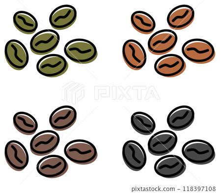 烘焙咖啡豆以製作美味咖啡的插圖 118397108