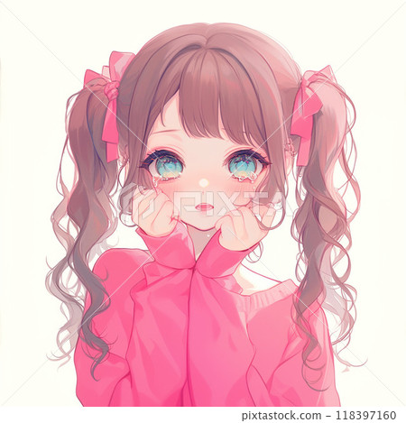 動漫風格女生哭的表情 動漫風格女生哭的表情 118397160
