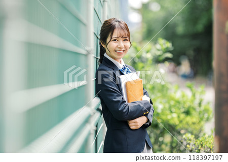 High school girl portrait 118397197