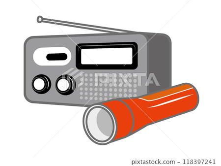 Emergency radio illustration Emergency radio illustration 118397241