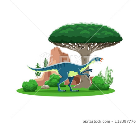 Cartoon prehistoric dinosaur character, Dryosaurus in Jurassic park or jungle forest, vector toy. Prehistoric dinosaur character of Dryosaurus dino for game play or prehistory lizards and reptiles Cartoon prehistoric dinosaur character, Dryosaurus in Jurassic park or jungle forest, vector toy. Prehistoric dinosaur character of Dryosaurus dino for game play or prehistory lizards and reptiles 118397776