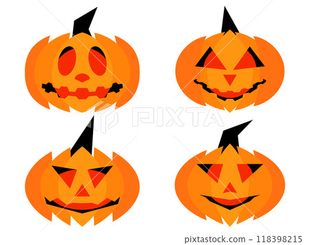 Halloween carved pumpkin icon set isolated on white background. Happy Halloween October 31st, trick or treat. Jack-o-lantern. Halloween pumpkins holiday decoration. Vector illustration Halloween carved pumpkin icon set isolated on white background. Happy Halloween October 31st, trick or treat. Jack-o-lantern. Halloween pumpkins holiday decoration. Vector illustration 118398215