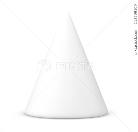 White geometric triangle cone figurine Christmas tree minimalist toy 3d icon realistic vector White geometric triangle cone figurine Christmas tree minimalist toy 3d icon realistic vector 118399109
