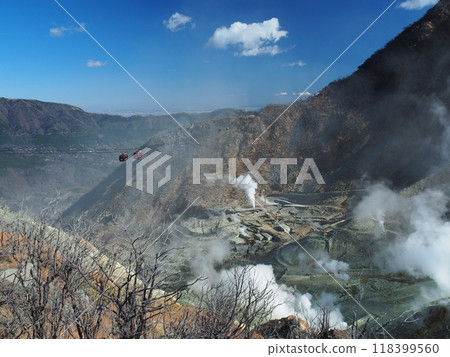 冬天箱根大涌谷在冬天 118399560