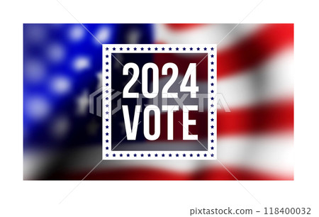 Vote 2024 in the USA. Vector 118400032