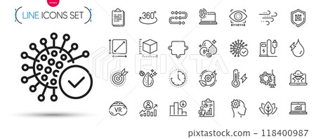 Pack of Computer fingerprint, Square area and Coronavirus vaccine line icons. Include Cobalamin vitamin, Qr code, Package size pictogram icons. Puzzle, Coronavirus, Methodology signs. Vector Pack of Computer fingerprint, Square area and Coronavirus vaccine line icons. Include Cobalamin vitamin, Qr code, Package size pictogram icons. Puzzle, Coronavirus, Methodology signs. Vector 118400987