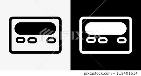 Water supply, faucet, water heater, plumbing icons 118401614