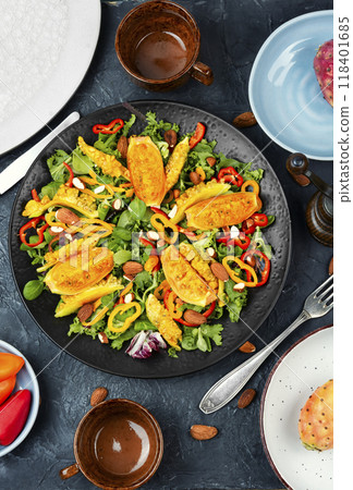 Fresh cactus salad. 118401685