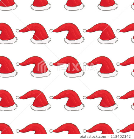 Christmas background. Seamless pattern in hand draw style Christmas background. Seamless pattern in hand draw style 118402342