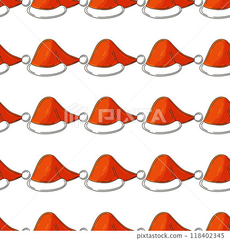 Christmas background. Seamless pattern in hand draw style 118402345
