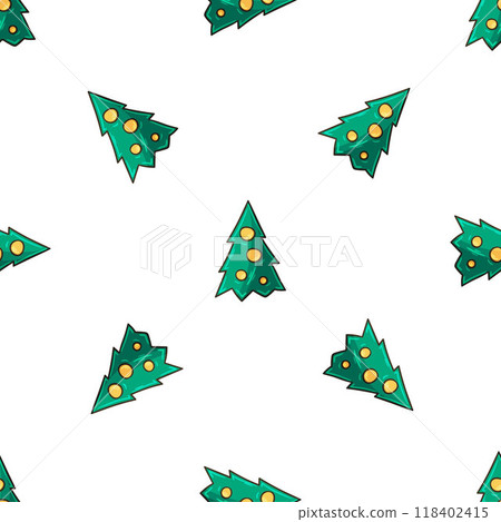 Christmas holidays. Seamless pattern in hand draw style Christmas holidays. Seamless pattern in hand draw style 118402415