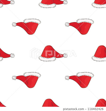 Christmas holidays. Seamless pattern in hand draw style 118402426
