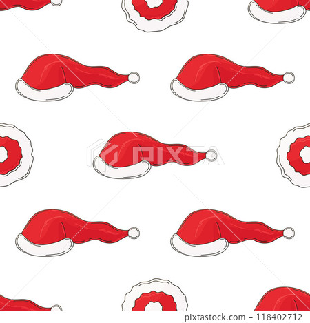 Christmas holidays. Seamless pattern in hand draw style 118402712