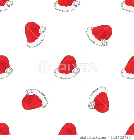 Christmas holidays. Seamless pattern in hand draw style Christmas holidays. Seamless pattern in hand draw style 118402723