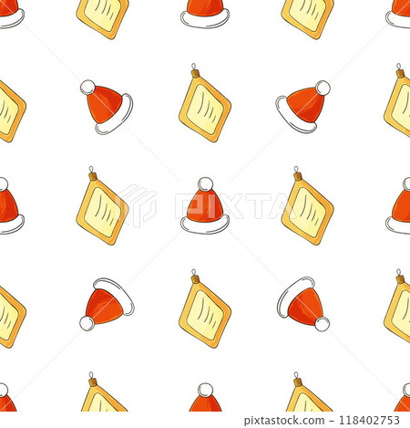 Christmas holidays. Seamless pattern in hand draw style 118402753