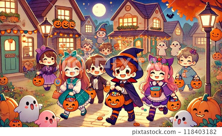 Halloween illustration 118403182