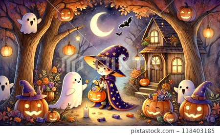Halloween illustration 118403185