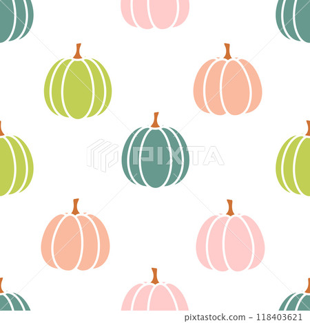 colored seamless pattern with pumpkin colored seamless pattern with pumpkin 118403621