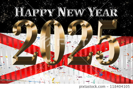 Happy New Year 2025 with Alabama flag inside Happy New Year 2025 with Alabama flag inside 118404105