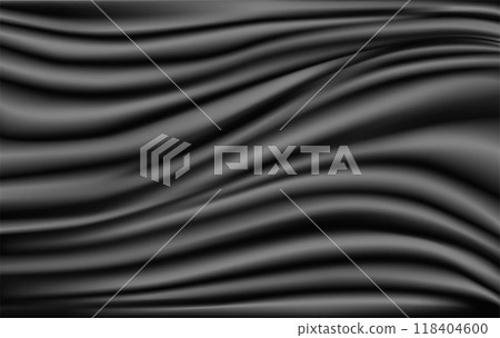 A black and white flowing piece of fabric. Vector illustration A black and white flowing piece of fabric. Vector illustration 118404600