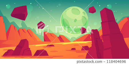 Extraterrestrial landscape of Mars. Planet. Extraterrestrial landscape of Mars. Planet. 118404696